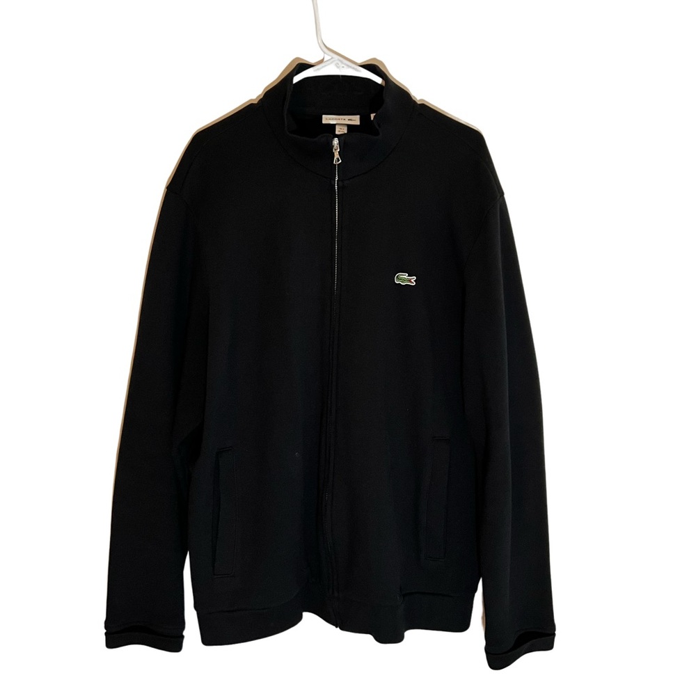 Lacoste Men's Zippered Stand-Up Collar Fleece Jacket